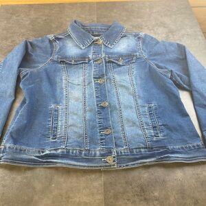 Roz & Ali Women’s Soft lightweight Blue Denim Spring Jacket Size XL